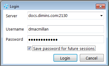 Help Desk Login Dialog Box